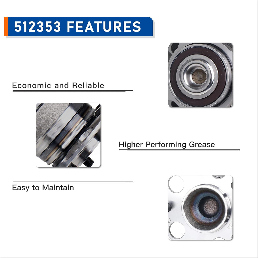 PAROD 512353 Rear Wheel Bearing & Hub Assembly
