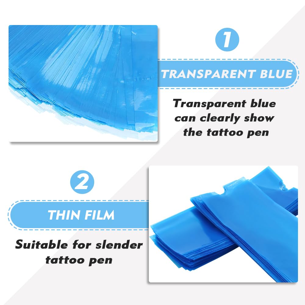 Pen Machine Covers with Grip Tapes - Rayyl 200pcs Tattoo Pen Covers and 4pcs Tattoo Grip Tape Wrap Tattoo Machine