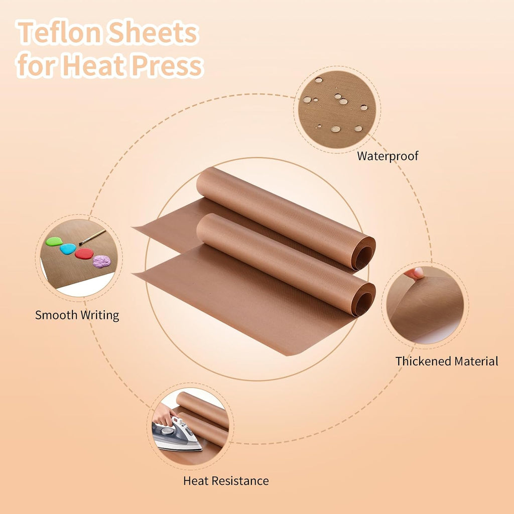 All-in-One Heat Press Pillow Set: Pressing Pillow, Teflon Sheets for Heat Press, Sublimation Accessories, T-Shirt