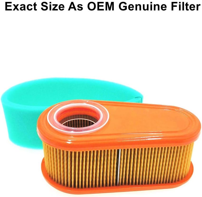 795066 Air Filter Replace for BS 5419,796254 OEM Air Cleaner Cartridge with 796254 Pre Filter Fits Lawn Mower Air Cleaner Element