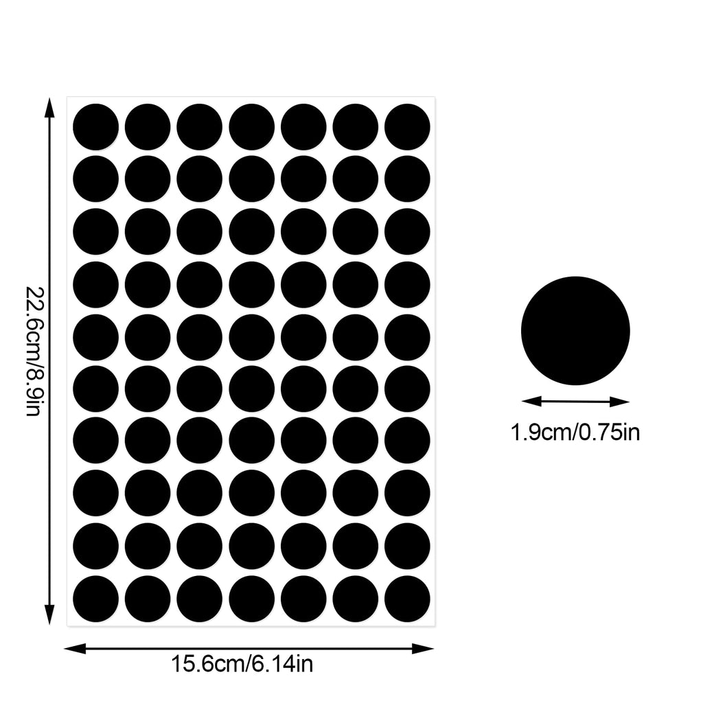 3500 Dot Stickers, 3/4 inch Black Coding Labels, Circle Stickers for Office & Classroom
