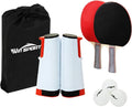 Ping Pong Net Table Tennis - Win SPORTS Paddle Set with Retractable Net,Play Anywhere Ping Pong Net for Any Table,2