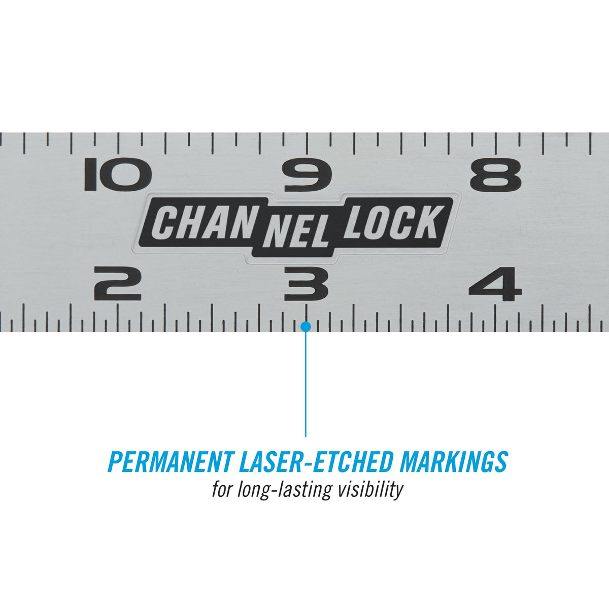 CHANNELLOCK High-Visibility Stainless Steel 16-Inch Combination Square, 8100-016CS