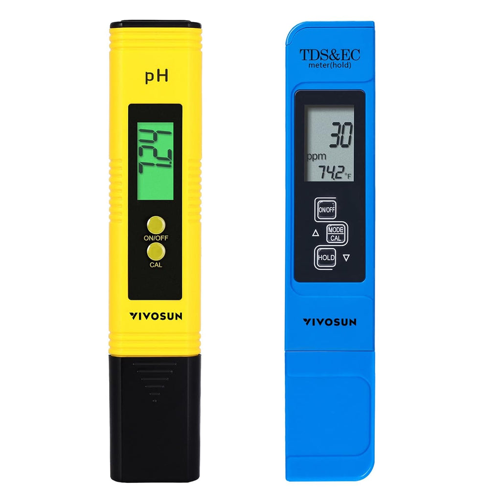 Digital pH Meter TDS EC Meter for Water 0.01 Accuracy Hydroponics | ±0.01 pH Accuracy, ATC, Auto Calibration, LCD