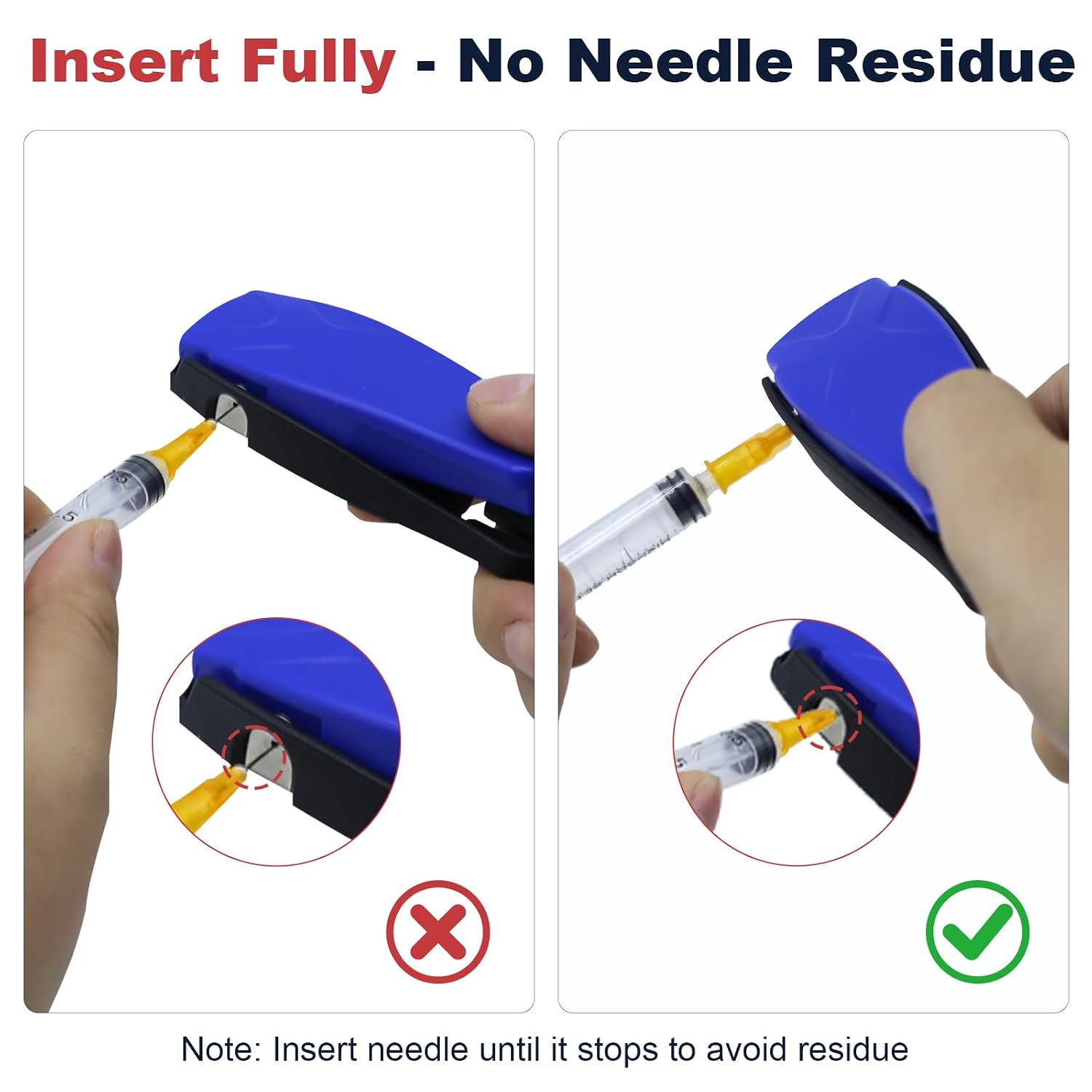 Needle Clipper for Insulin Syringe, Portable Sharps Container for Disposal Sharps, Compatible with 23-34Ga Syringe