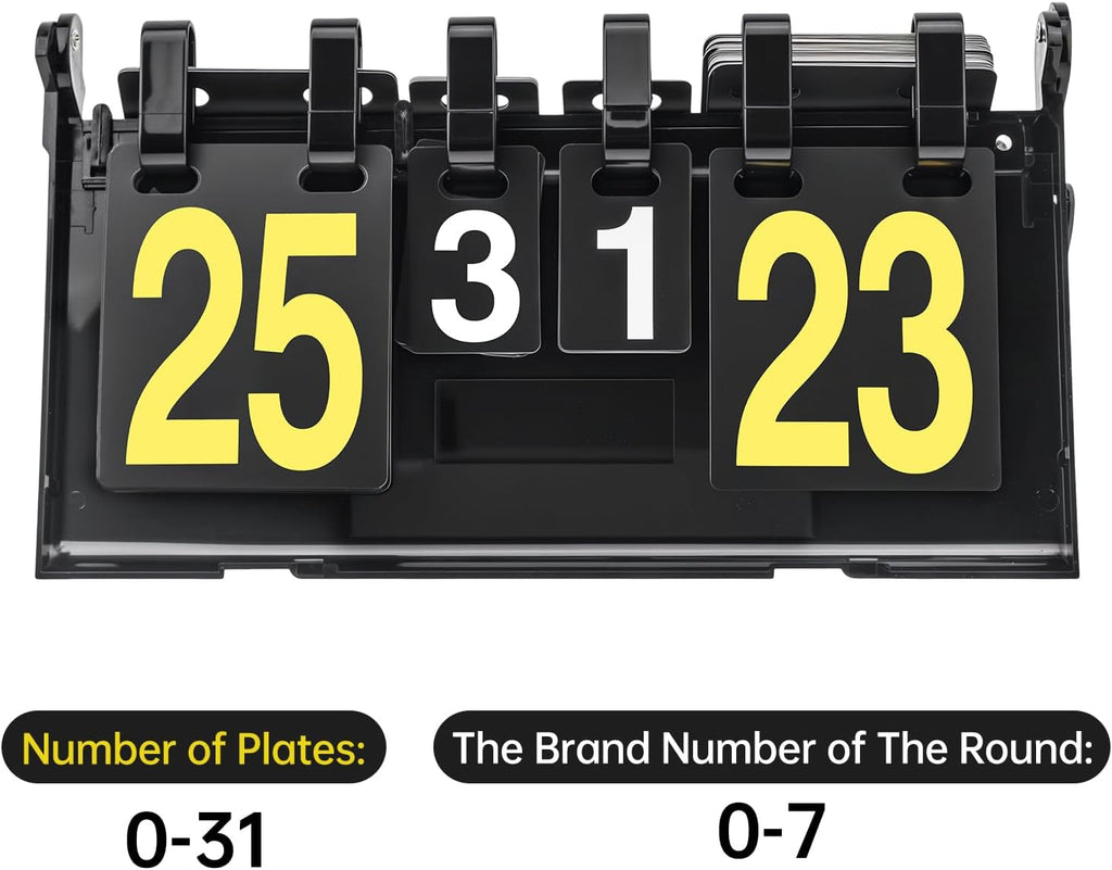 Foldable Scoreboard Flip with Large Numbers (1–31) | Portable Flipper for Volleyball, Ping Pong, Cornhole, Baseball