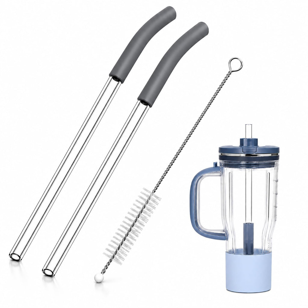 Replacement Straws with Cleaning Brush for Ninja BlendBOSS 26oz Cup