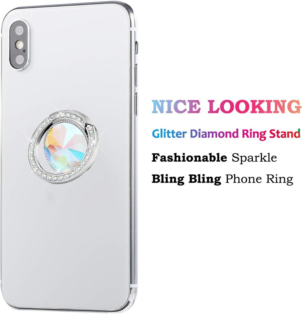 Glitter Bling Bling Phone Ring Holder,Sparkle Phone Ring Grip Artificial Diamond Stand,Rhinestone Cell Finger Ring