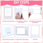32 x 24 inch Blank Photo Booth Props DIY Happy Birthday Party Supplies Writable Picture Frame with Speech Bubble