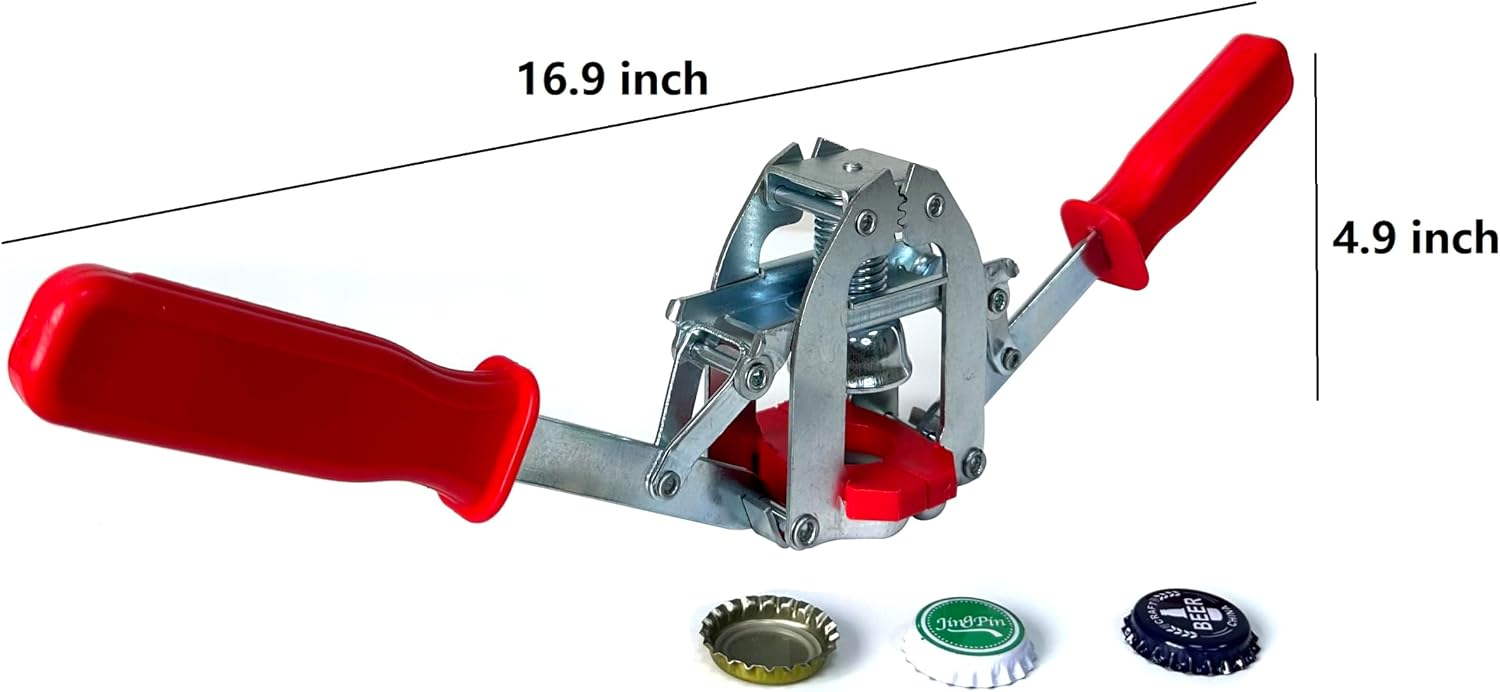 Manual Beer Bottle Capper Tool with 150 count Beer Bottle Caps,26mm Beer Corking Machine for Home Brewing（Crown Cap