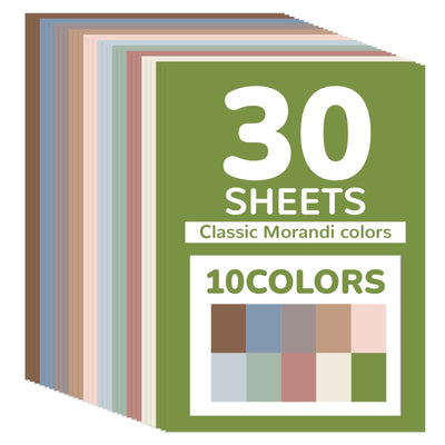 30 Sheets 8.5 x 11‘’Colored Cardstock,230gsm/85lb,10Assorted Colors art paper, printing paper. Suitable for printing