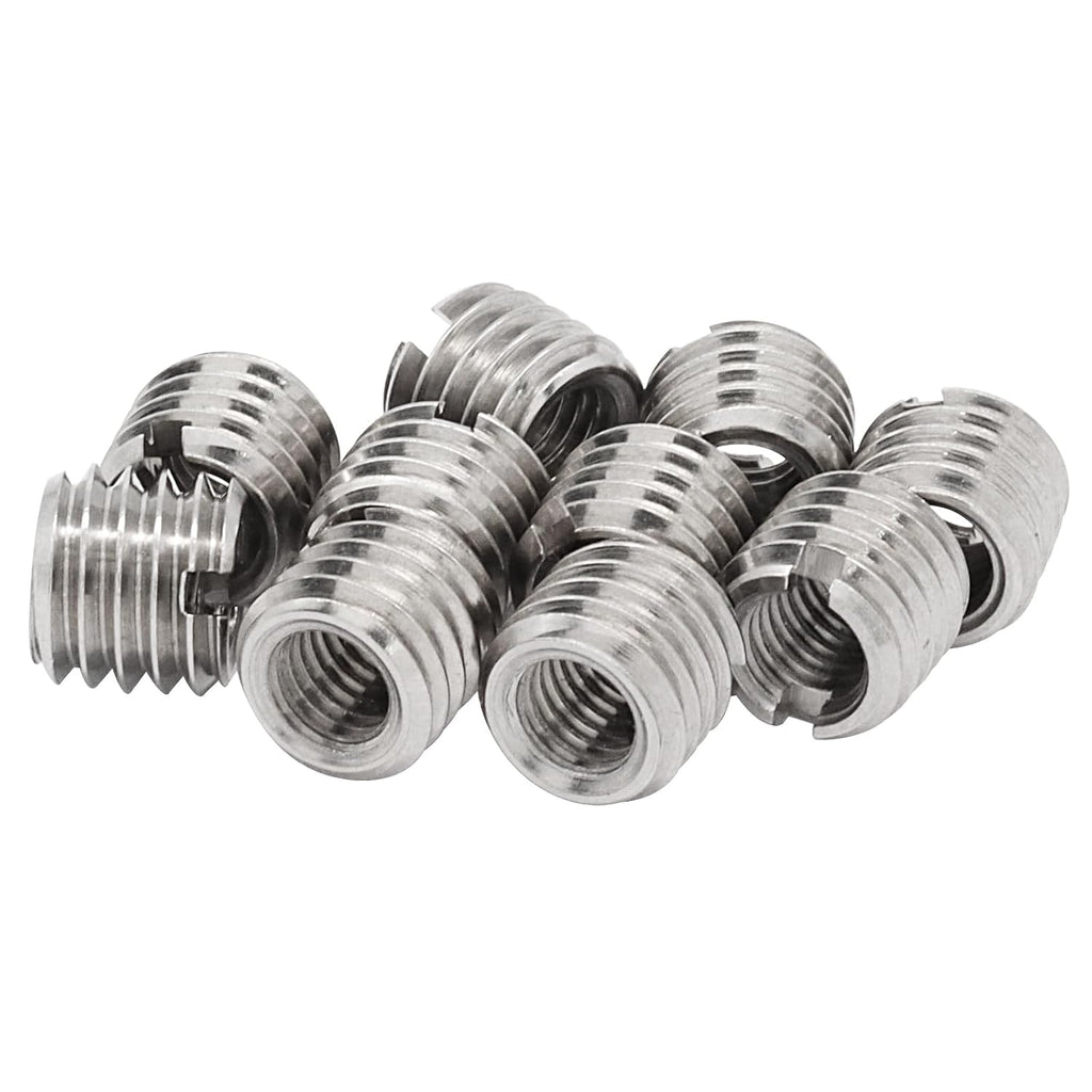 10Pcs Self Tapping Thread Inserts, Stainless Steel M5 Female M8 Male