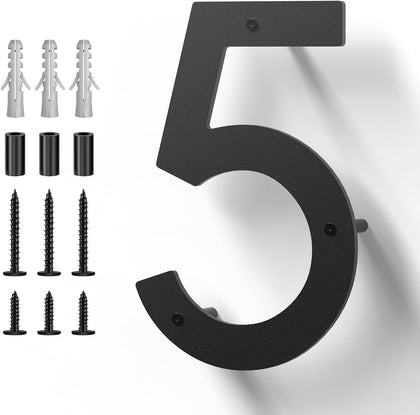 5 Inch Metal House Numbers, Stainless Steel for Outside, Mailbox Numbers | House Address Signs, Address Plaque