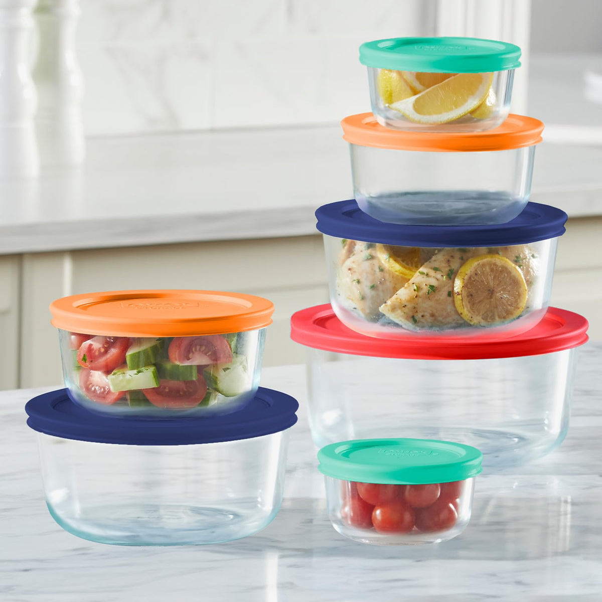 Simply Store (7-Pack) Glass Food Storage Containers Set