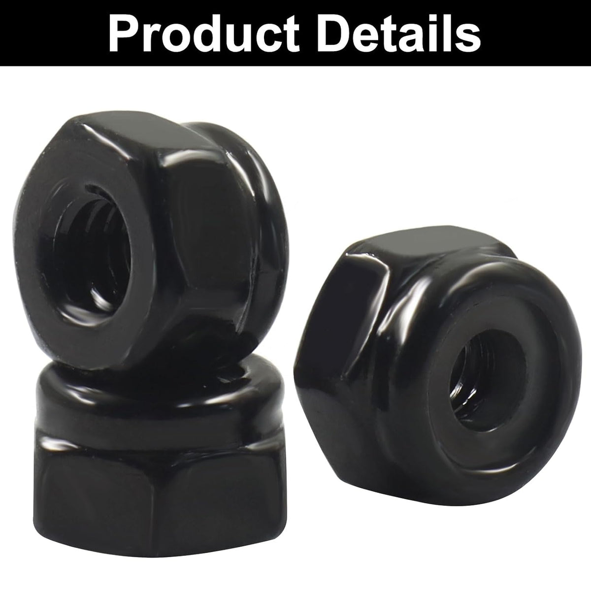 50 Pack #8-32 Nylon Insert Hex Lock Nuts