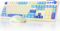Wireless Keyboard and Mouse Combo, RGB Backlit Rechargeable 2000 mAh Battery, Wireless Computer Keyboards, Tri-Mode