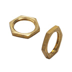 Virello 6Pcs 3/8" NPT Brass Pipe Fitting Hex Lock Nut