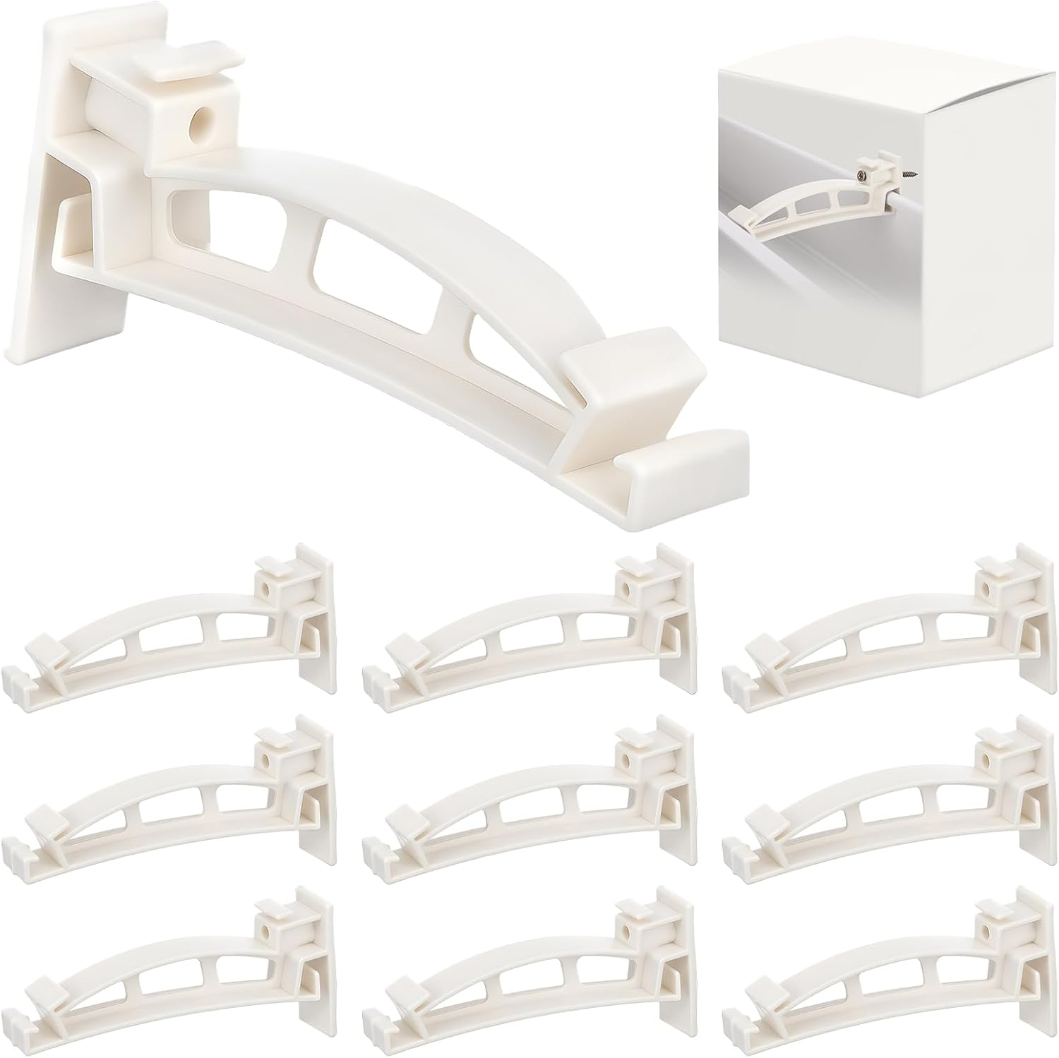 10 Pack 5" Gutter Hangers K-Style Hidden Roof Gutter Support Bracket