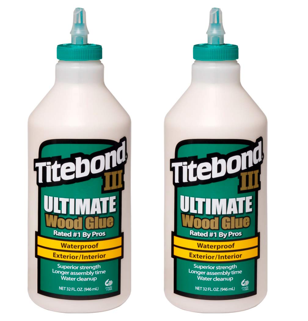 1415 III Ultimate Wood Glue, 32-Ounce Bottle,Tan, 1 Qt (Pack of 2) | ANSI Type I Waterproof Adhesive for Indoor &