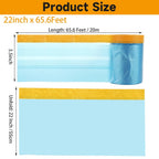 8 Rolls 22" x 66' Painters Plastic Sheeting, Pre-Taped Masking Film, Tape and Drape Drop Cloth for Painting