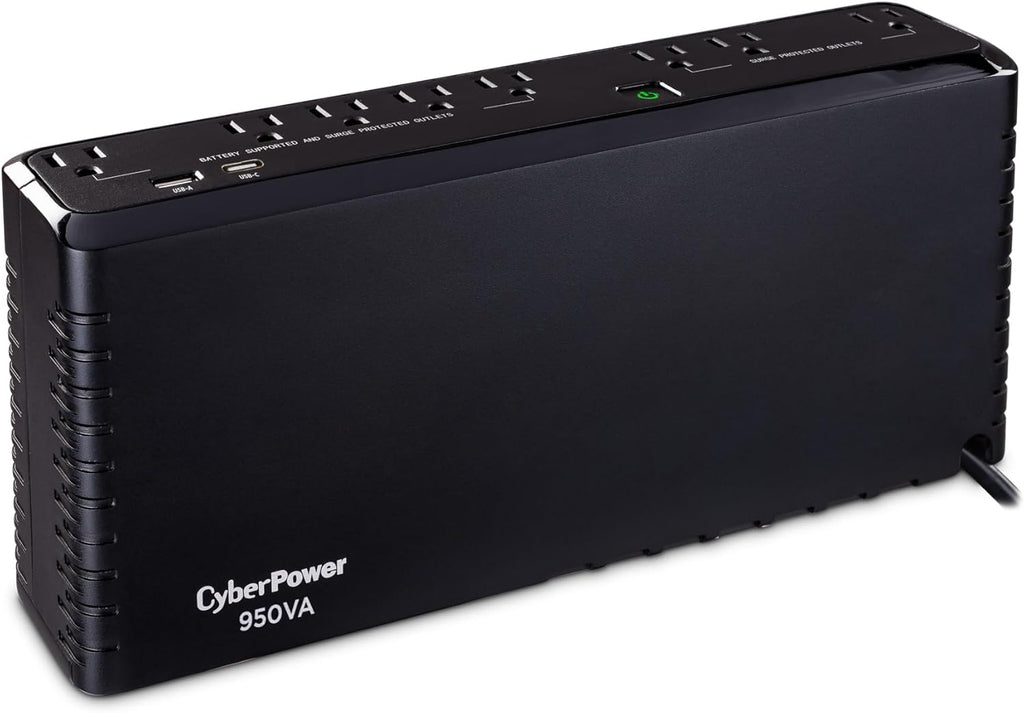SL950U Standby UPS Battery Backup and Surge Protector | 950VA/510W, 8 Outlets, USB Charge Ports, Slim Profile, UL