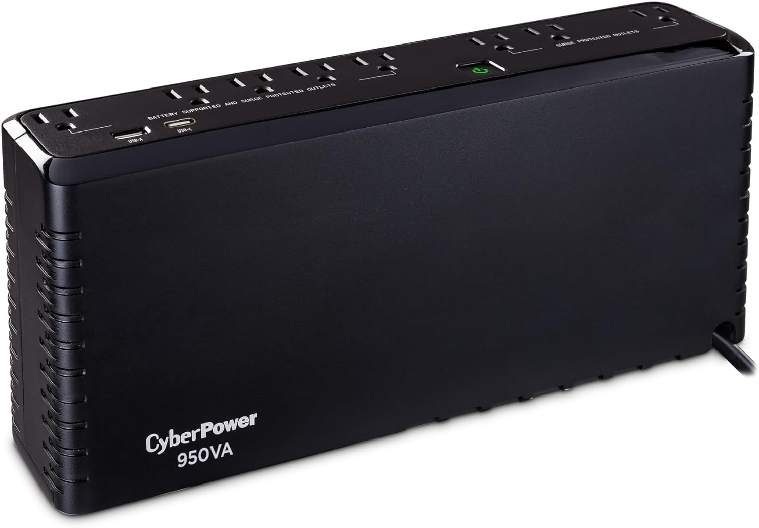 SL950U Standby UPS Battery Backup and Surge Protector | 950VA/510W, 8 Outlets, USB Charge Ports, Slim Profile, UL