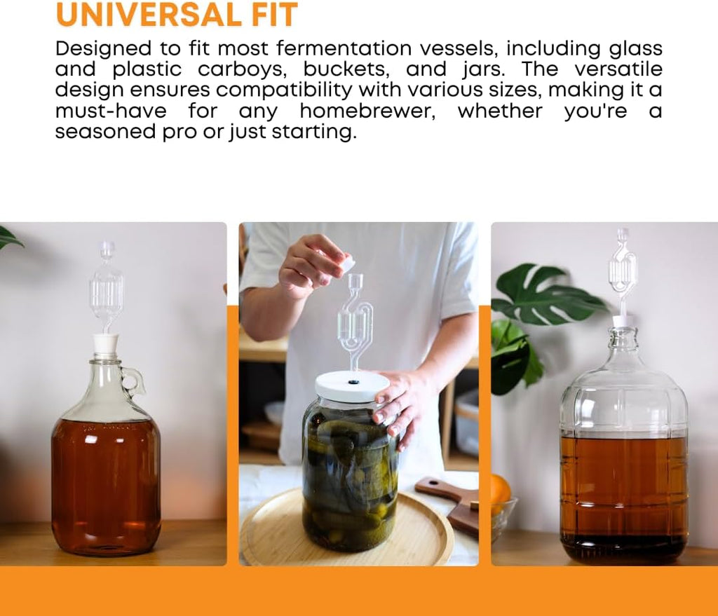 Airlocks for Fermenting | Bubble Airlock for Wine Making and Beer Making | BPA-Free S-Shaped Airlock used for Brewing