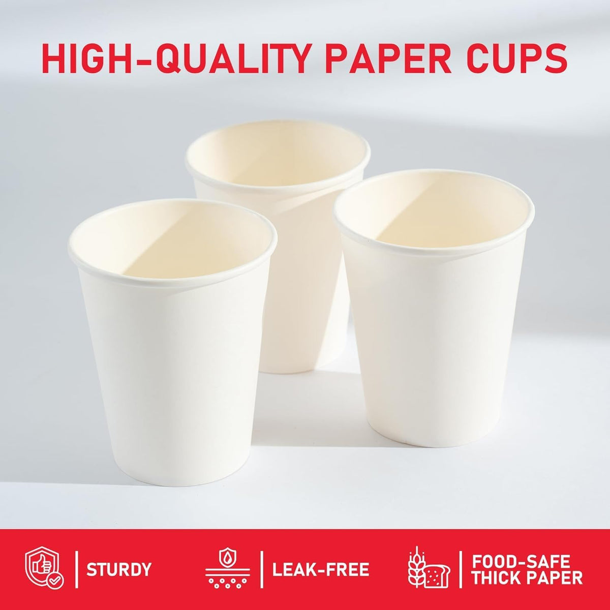 12 oz 300 Pack Paper Coffee Cups, Hot Paper Cups