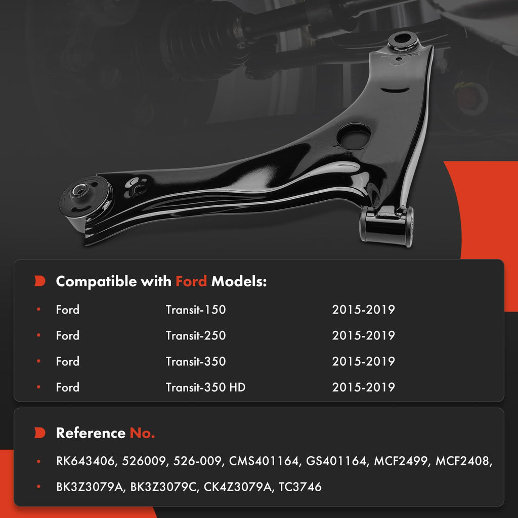 A-Premium Front Left Lower Control Arm, with Bushing, Compatible with Ford