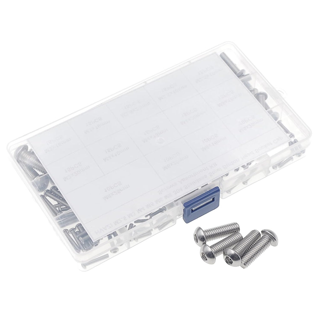 Metric M2.5-M8 304 Stainless Steel Button Head Socket Cap Screw Kit