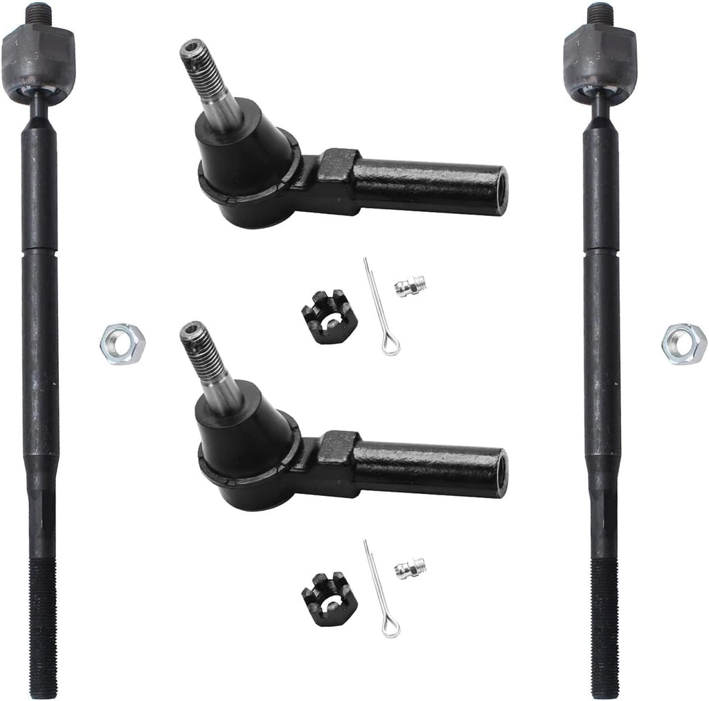 Detroit Axle - Front 4pc Tie Rods for 05-07 Chevy Equinox Pontiac Torrent