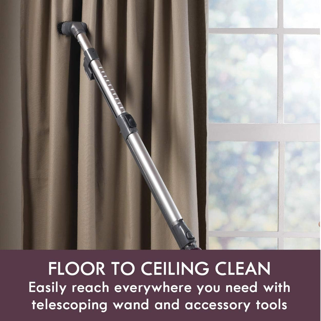 Friendly Lightweight Bagless Compact Canister Vacuum | 2-Motor System, Pet PowerMate, HEPA Filter & Telescoping Wand