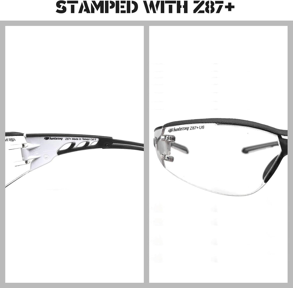 Super Flexible Lightweight Anti Fog Wrap-Around U6 Clear Shooting Safety Glasses with ANSI Z87.1 Scratch Resist