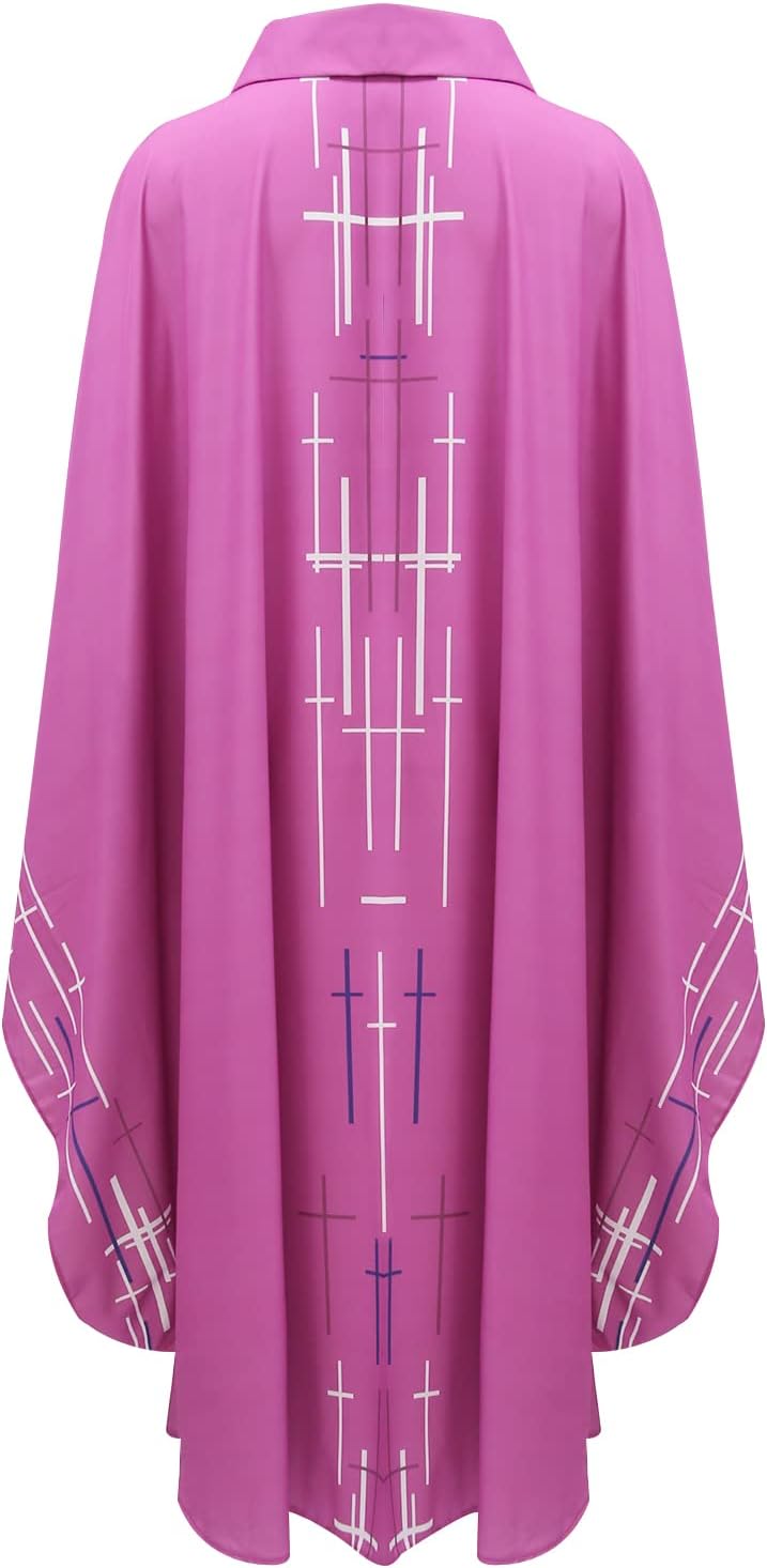 Church Pastor Celebrant Chasuble Priest Vintage Robe Gown Cape Casscock Clergy Pulpit Altar Server Vestment Men Women