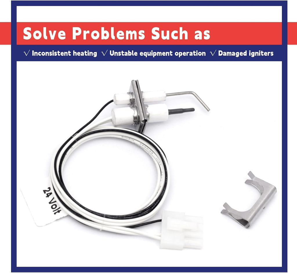 Q3400A1024/U Igniters Flame Rod Assembly Replacement for Honeywell Q3450 Q3480 Q3620 R42640-001, Upgraded Flame Rod Sensor Igniters 24V Silcon Nitride Ignitors for SV9500M Valve