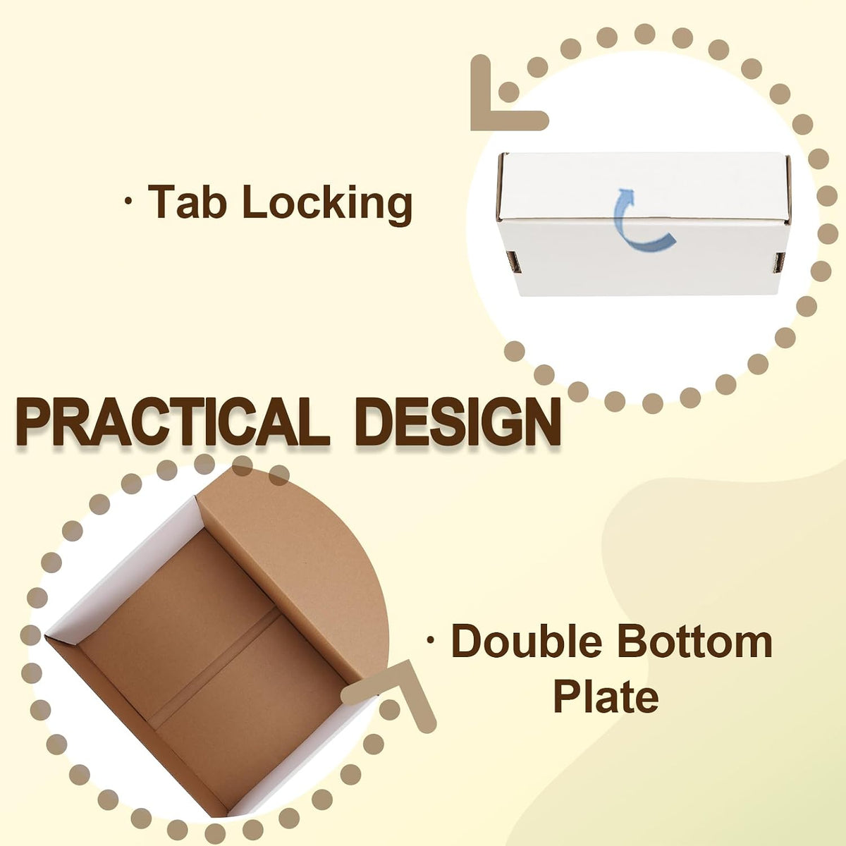 100 Pcs Shipping Boxes 5.91X3.94X1.57, White Corrugated Cardboard Box for Shipping Small Business, Gift Packing, Mailing
