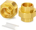 GASHER 2PCS 3/4" FNPT Brass Union Pipe Fitting