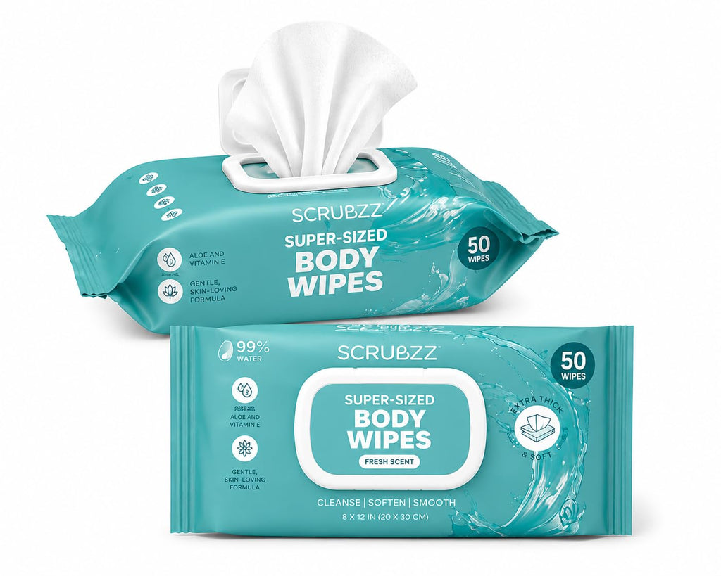 Adult Wipes for Elderly, Extra Large 8” x 12” – Thicker, Premium & Extra Moist No Rinse Whole Body Bathing &