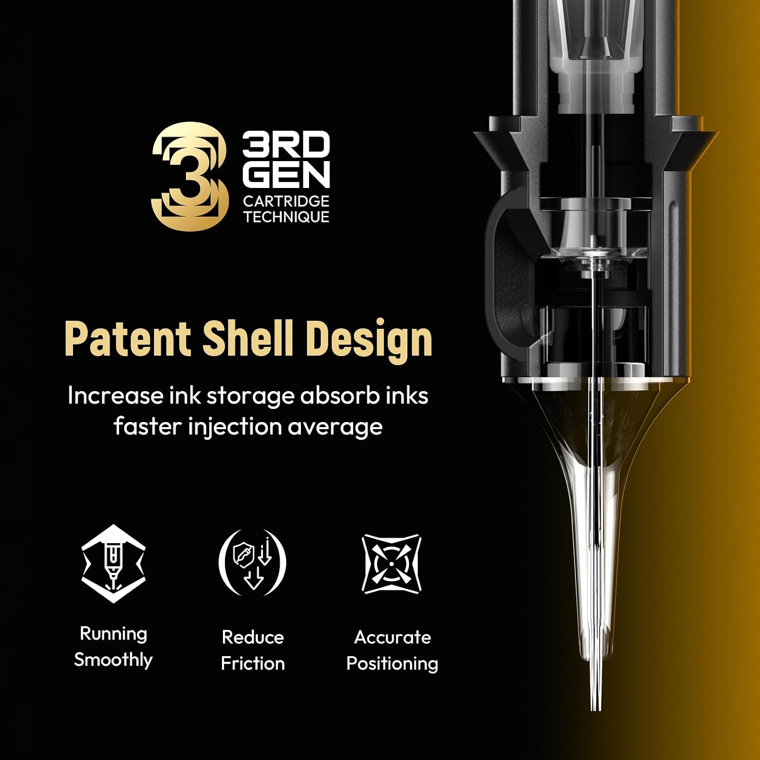Tattoo Needle Cartridges 50PCS Assorted Size 1007RL 1007RM 1209RL 1209RS 1215RM *10Pcs Each Disposable Tattoo