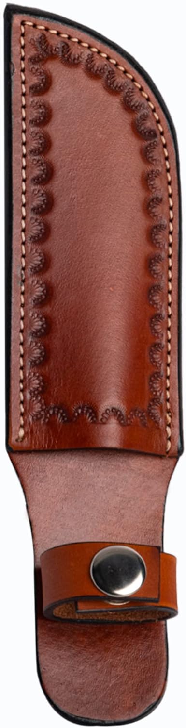 Genuine Leather Knife Sheath – Handmade Leather Knive Holder with Belt Loop, Fits 4-10" Blade – Fixed Blade Knife