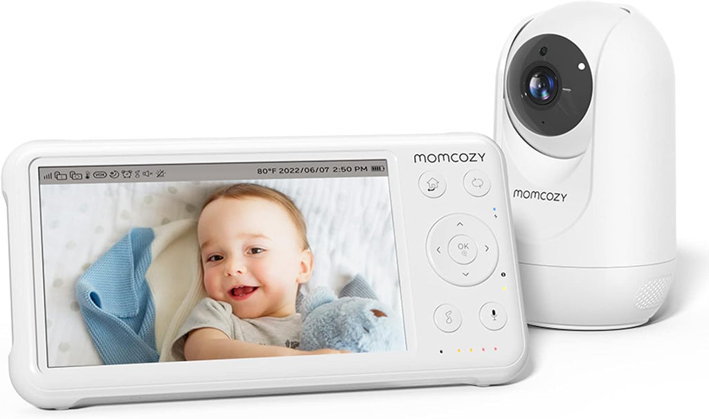 Video Baby Monitor, 5" 1080P HD Baby Monitor with Camera and Audio | Infrared Night Vision, 5000mAh Battery, 2-Way