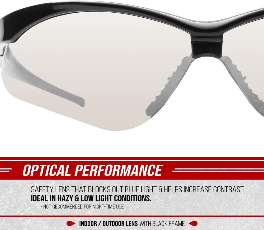 Optic Max Safety Glasses for Men & Women, Scratch-Resistant Eye Protection for, Hunting & Construction