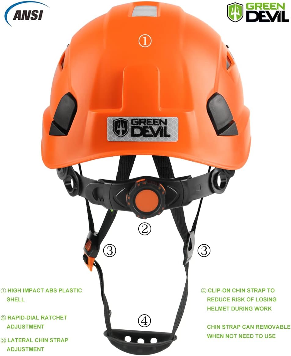 Construction Safety Work Helmet Vented Men Hard Hat with Visor