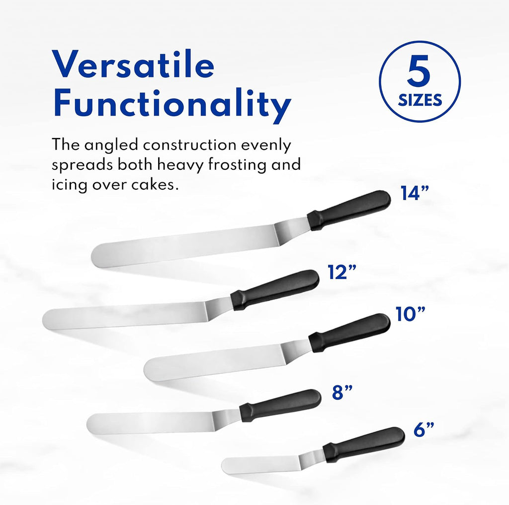 Angled Icing Spatula, 12 Inch Blade, 17 Inch Overall