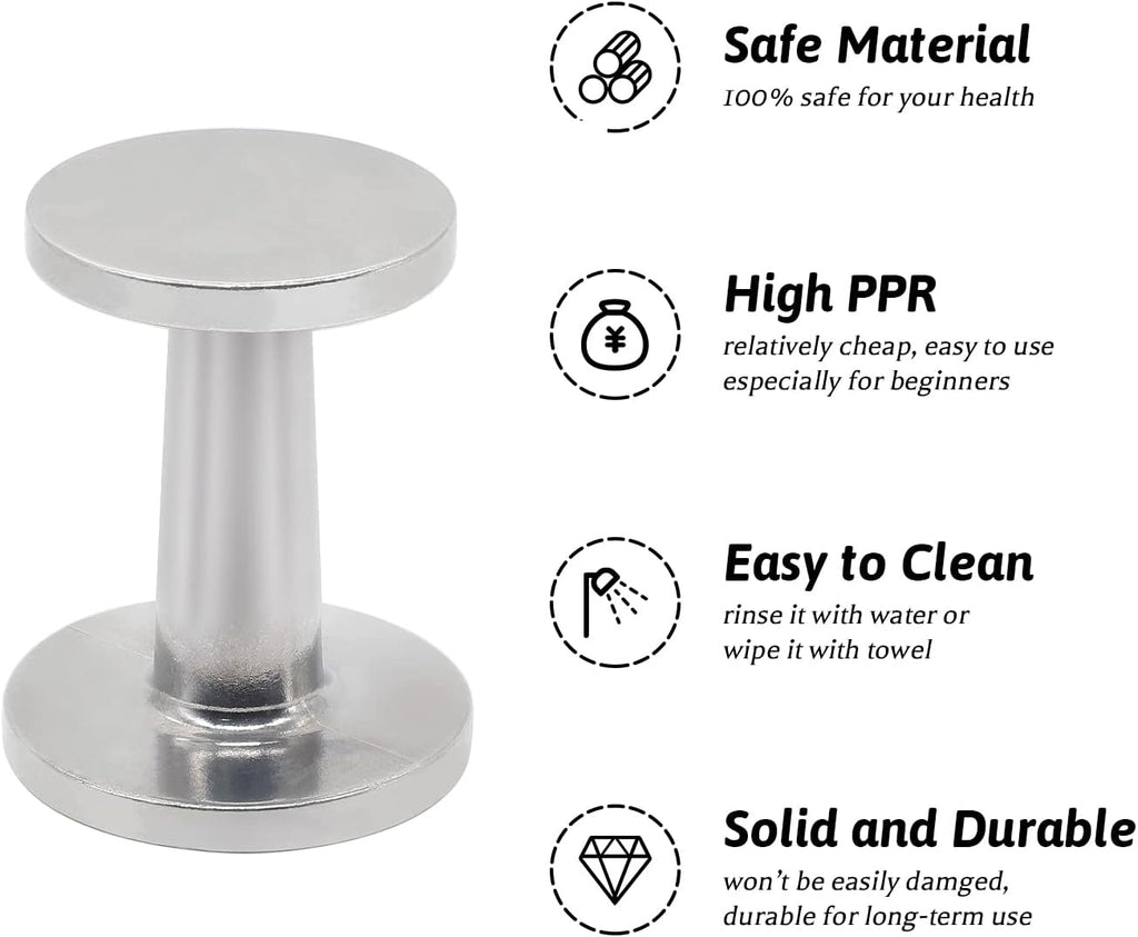 Dual-Sided Espresso Hand Tamper 51mm and 58mm Dual Ended Tamper Coffee Ground Press Barista Tool for Portafilter Machine