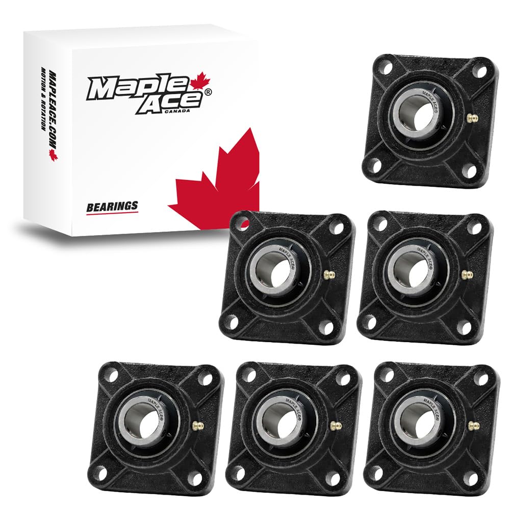 MAPLE ACE UCF201-8 Square Flange Bearing 1/2" Bore Self-Aligning (Qty 6)