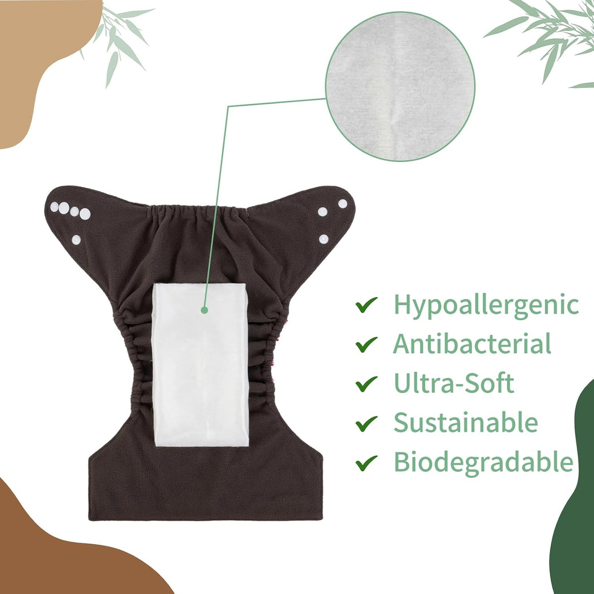 Diaper Liners Kawigo Cloth Diaper Liner for Baby Cloth Diaper Natural Soft Rayon Made from Bamboo 400 Sheets 11.8 x