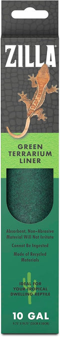 Reptile Carpet Terrarium Floor Liner, Green, 10G, 9.75 x 19.75