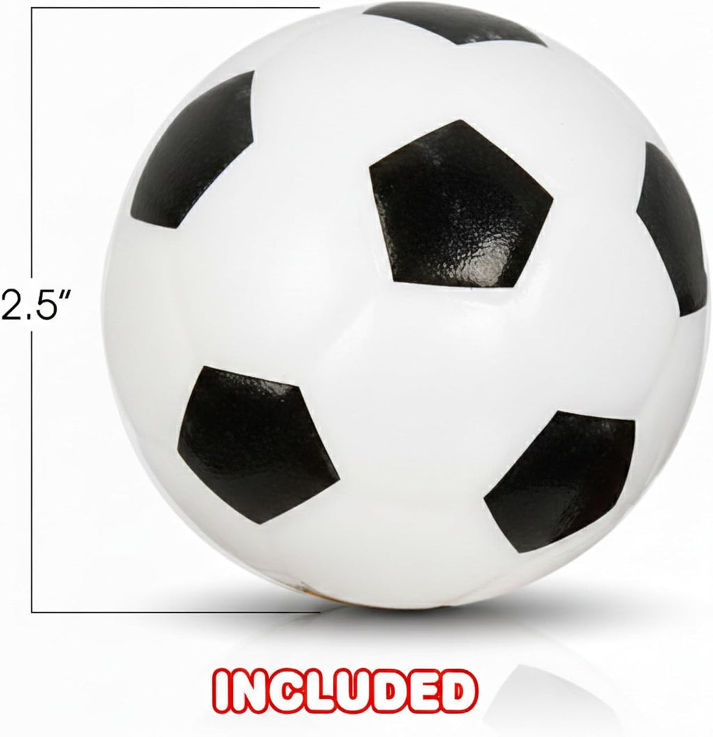 Sports Stress Foam Balls for Kids 2.5" - Set of 4 - Includes Basketball, Football, Baseball, and Soccer Squeezable