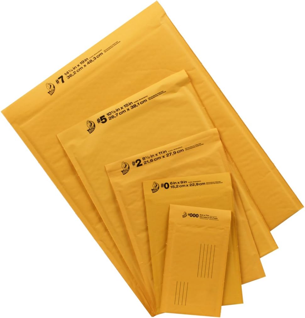 Brand Kraft Bubble Mailers, #0 - 6 x 9 Inches, 25-Pack (394483)